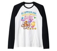 It's My 9th Birthday Octopus 9 Year Old Party Garçons Filles Manche Raglan