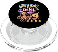 It's My 9th Birthday Octopus 9 Year Old Party Garçons Filles PopSockets PopGrip pour MagSafe
