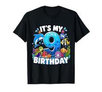 Its My 9th Birthday Sea Ocean Animal 9 Years Old Kids T-Shirt