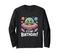It's My Birthday Alien Space Party Celebration Astronomy Manche Longue