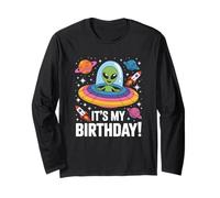 It's My Birthday Alien Space Party Celebration Astronomy Manche Longue
