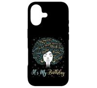 It's My Birthday Black Queen Afro-American Afro Girl Coque pour iPhone 17