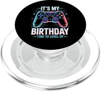 It's My Birthday Boy Time to Level Up Jeu vidéo Cadeau Garçon PopSockets PopGrip pour MagSafe