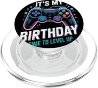 It's My Birthday Boy Time to Level Up Jeu vidéo Cadeau Garçon PopSockets PopGrip pour MagSafe