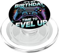 It's My Birthday Boy Time to Level Up Jeu vidéo Cadeau Garçon PopSockets PopGrip pour MagSafe