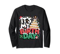 It's My Birthday Cake Christmas Kids Boys Girls December Christmas Manche Longue