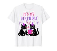 It's My Birthday Funny Cute Black Birthday Cats Cool Family T-Shirt