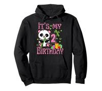 It's My Birthday Girl Panda 2 Years Old Girls Sweat à Capuche