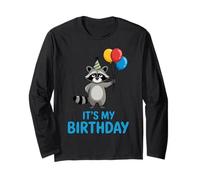 It's My Birthday Kawaii Bored Racoon Manche Longue