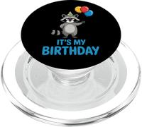 It's My Birthday Kawaii Bored Racoon PopSockets PopGrip pour MagSafe