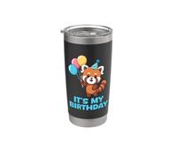 It's My Birthday Kawaii Red Panda Gobelet isotherme en acier inoxydable double paroi