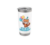 It's My Birthday Kawaii Red Panda Gobelet isotherme en acier inoxydable double paroi