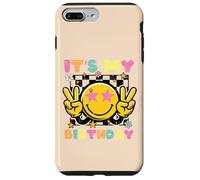 It's My Birthday Smile Happy Peace Rétro Groovy Femme Homme Enfant Coque pour iPhone 7 Plus/8 Plus