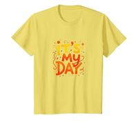 It's My Day Celebration Typographie Art, Anniversaire Fille T-Shirt, Enfant, Citron, 2 Ans