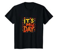 It's My Day Celebration Typographie Art, Anniversaire Fille T-Shirt, Enfant, Noir, 2 Ans