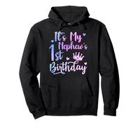 It's My First Nephews Birthday Funny 1st Birthday Aunt Uncle Sweat à Capuche