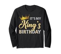 It's My King's Birthday Couples Assorti B-Day Party pour Lui Manche Longue