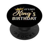 It's My King's Birthday Couples Assorti B-Day Party pour Lui PopSockets PopGrip Adhésif