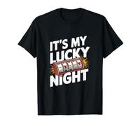 It's My Lucky Night Machine à sous Casino Fun T-Shirt Graphique avec Valeur