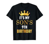 It's My Son's 9th Birthday Funny 9 Years Old Golden Bday T-Shirt
