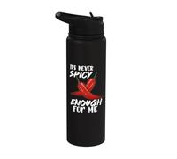 It's Never Spicy Enough For Me Amoureux des épices au piment Stainless Steel Insulated Water Bottle