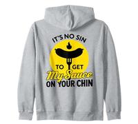 It's No Sin to Get My Sauce on Your Chin Funny BBQ Meat Lover Sweat à Capuche