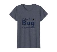 It's Not A Bug It's A Feature - Humour Programmeur T-Shirt, Femme, Bleu Chiné, XS