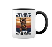 It's not a dad bod its a father figure Blanc tasse de café avec jante noire et poignée Mug