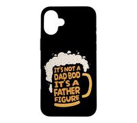 It's Not A Dad BOD It's A Father Figure Lager Funny Beer Coque pour iPhone 16 Plus