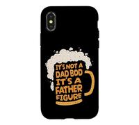 It's Not A Dad BOD It's A Father Figure Lager Funny Beer Coque pour iPhone X/XS