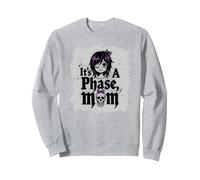 It's Not A Phase Mom Elder Emo Gothic Rebel Nostalgia Sweatshirt, Unisexe pour Adultes, Gris Chiné, XL