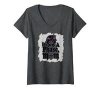 It's Not A Phase Mom Elder Emo Gothic Rebel Nostalgia T-Shirt avec Col en V, Femme, Chiné Foncé, L