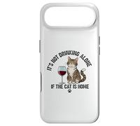 It's Not Drinking Alone If The Cat is Home - Funny Wine Coque pour iPhone Air