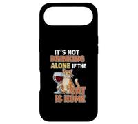 It's Not Drinking Alone If The Cat is Home - Funny Wine Coque pour iPhone Air
