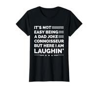 It's Not Easy Being a Dad Joke Connisseur T-Shirt Graphique avec Valeur, Femme, Noir, XL
