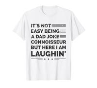 It's Not Easy Being a Dad Joke Connisseur T-Shirt Graphique avec Valeur, Homme, Blanc, XL