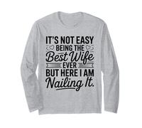 It's Not Easy Being The Best Wife Ever Funny Wife Mother's Day Manche Longue
