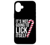 It's Not Going to Lick Itself Funny Candy Cane Christmas Coque pour iPhone 16 Plus