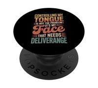 It's Not My Tongue It's My Face That's The Issue - PopSockets PopGrip Adhésif