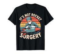 It's Not Rocket Surgery Funny Scientist Malaphor Retro T-Shirt