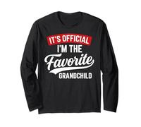 It's Official I'm The Favorite Grandchild Funny Grandchild Manche Longue