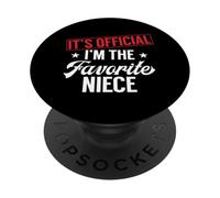 It's Official I'm The Favorite Niece Funny Niece Humour PopSockets PopGrip Adhésif
