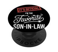 It's Official I'm The Favorite Son in Law Humour De Famille PopSockets PopGrip Adhésif