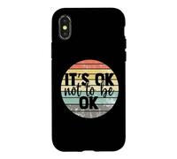 It's ok Not to be ok Vintage Mental Health Awareness Coque pour iPhone X/XS