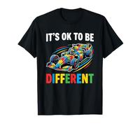 It's Ok to Be Different Autism Racing Car Awareness T-Shirt