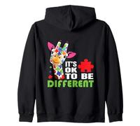 It's OK to Be Different Girafe Autisme Sensibilisation Parent Enfants Sweat à Capuche