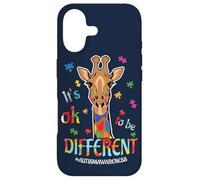 It's Ok to Be Different Girafe Puzzle Sensibilisation à l'Autisme Coque pour iPhone 17