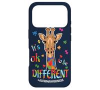 It's Ok to Be Different Girafe Puzzle Sensibilisation à l'Autisme Coque pour iPhone 17 Pro