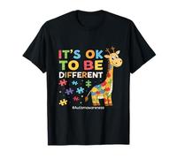 It's OK to Be Different Puzzle Girafe Sensibilisation Art T-Shirt