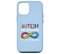 It's Ok to Be Different Symbole de l'infini Acceptation de l'Autisme Coque pour iPhone 12/12 Pro
